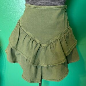 MOTHER Green Mini Skirt